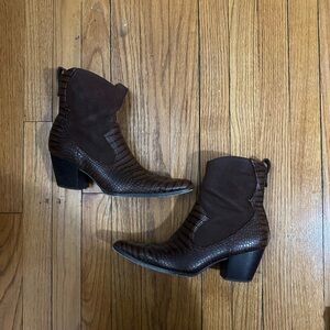 Brown Leather cowboy boots